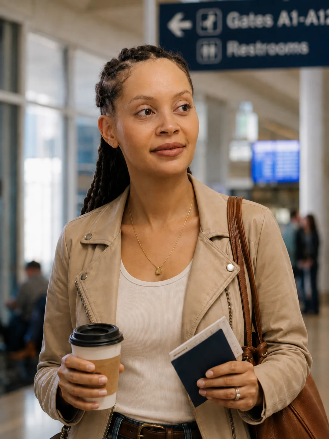 Dr. Paris Little traveling with coffee in hand