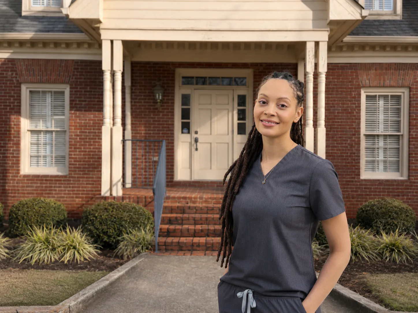 Dr. Paris Little outside the Clarity Dental office in McDonough, Georgia